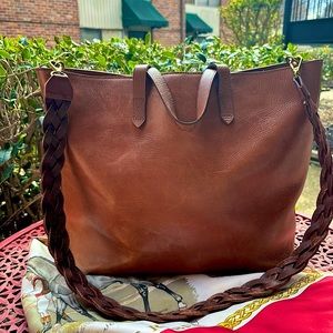 Madewell Zip-Top Transport Tote w/ Braided Strap